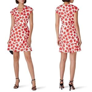 Slate & Willow Floral Printed Short Sleeve Wrap Dress size large